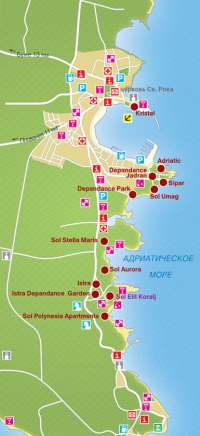 Карта курорта Умаг